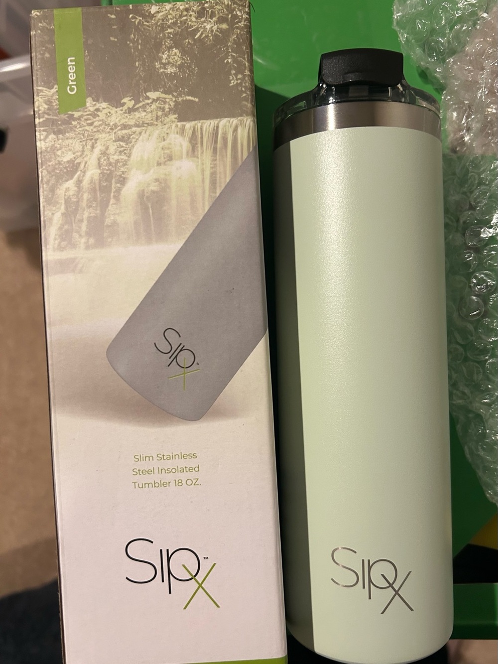 Slim Stainless Insulated Tumbler - Green